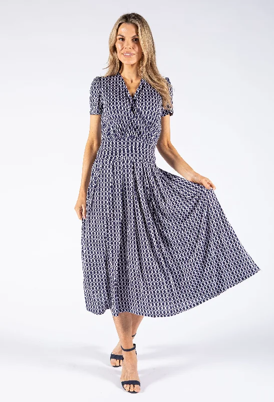 Comfy Dress Comfortable Layered Looks Chain Print Dress