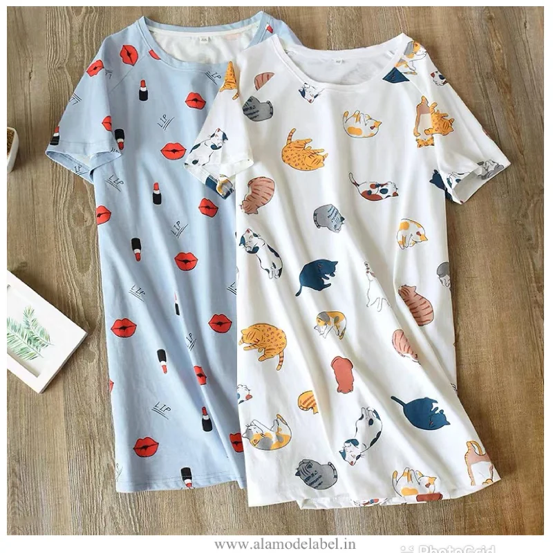 Weekend Wear Comfortable Everyday Pieces Silvesta Cotton Nightdress
