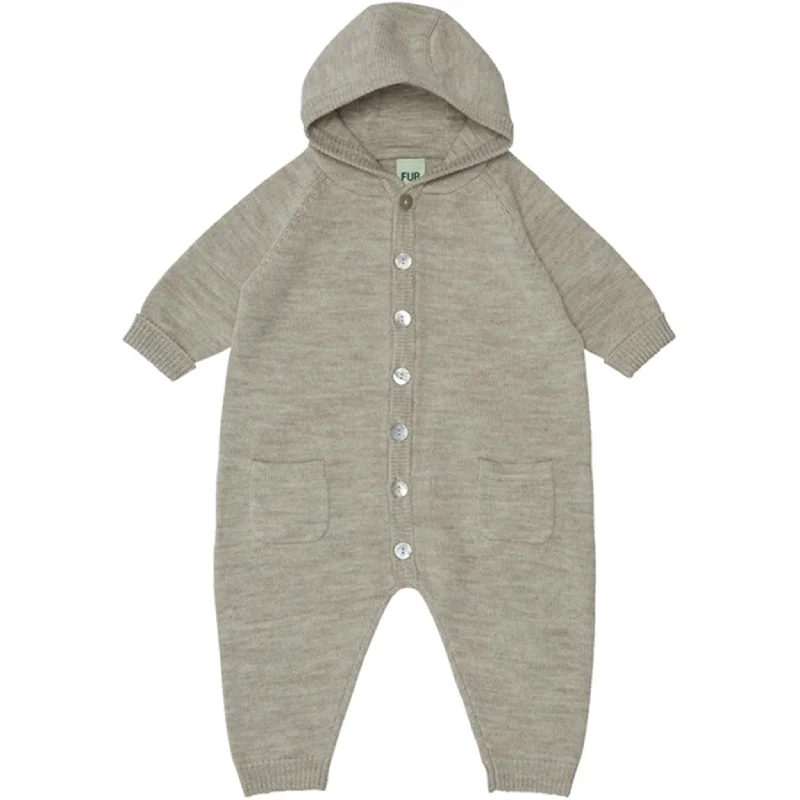 Lounge Chic Stylish Layered Wear FUB Baby Suit Light Beige Melange