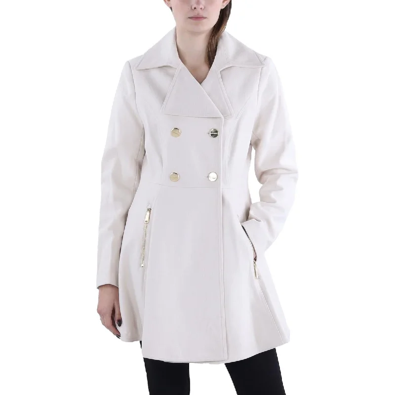 Weekend Wear Comfortable Trend Wear Womens Wool Blend Midi Pea Coat