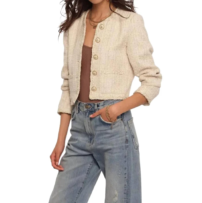 Cozy Vibes Affordable Cozy Style Billie Blazer In Ivory