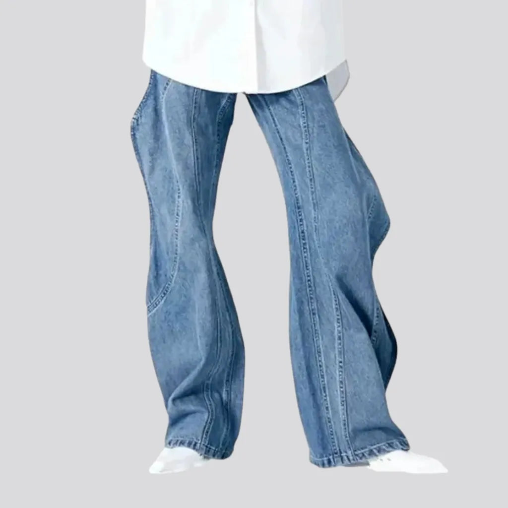Lounge Chic Practical Warm Clothing Wide fit boho women's jeans