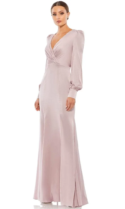 Relaxed Dresses Trendy Soft Fit Ieena Duggal 55635 - V-neck Long Dress