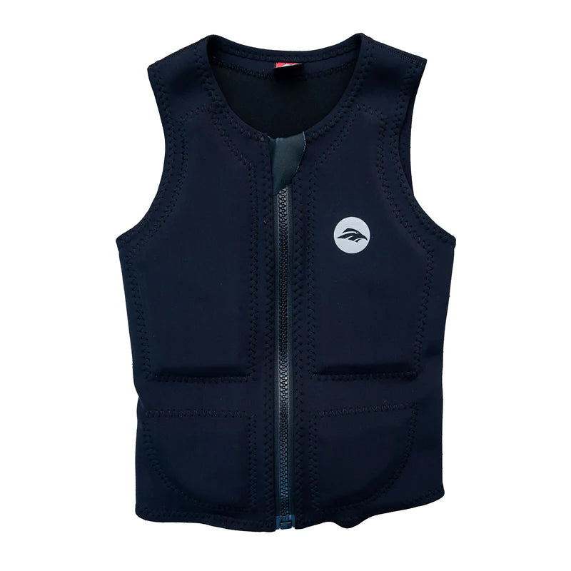 Easygoing Fashion Practical Soft Layers Eagle Women's Round Logo Vest - Black