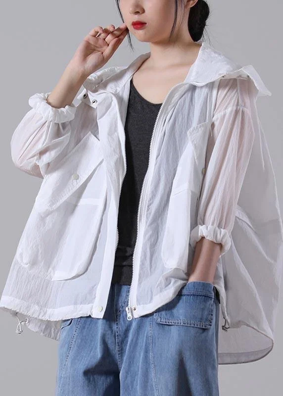Breathable Comfort Casual Soft Fit Plus Size White Pocket UPF 50+ Coat Jacket Hoodies Outwear Summer Breathable Comfort Casual Soft Fit Plus Size White Pocket UPF 50+ Coat Jacket Hoodies Outwear Summer