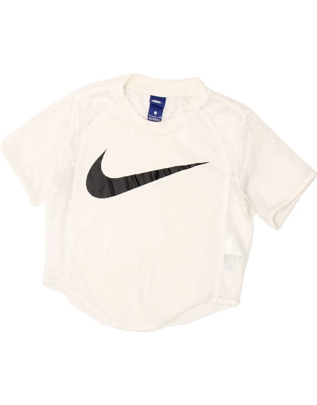 Comfy Pants Effortless Cozy Wear NIKE Womens Crop Graphic T-Shirt Top UK 10 Small White Cotton Comfy Pants Effortless Cozy Wear NIKE Womens Crop Graphic T-Shirt Top UK 10 Small White Cotton