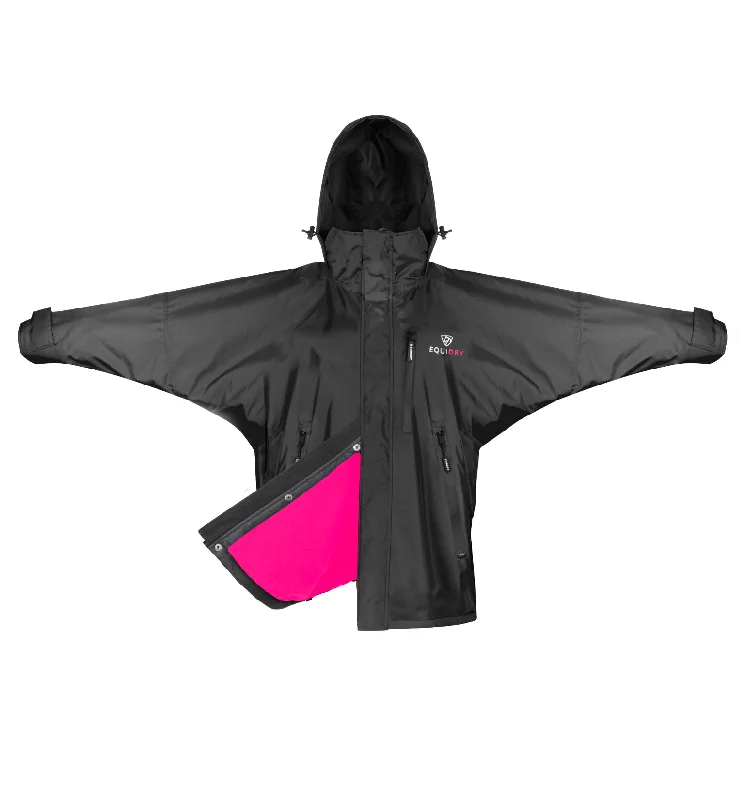 Warm Wear Relaxed Chic Pieces Shortie Women's | Thin Fleece | Black/Peacock Pink
