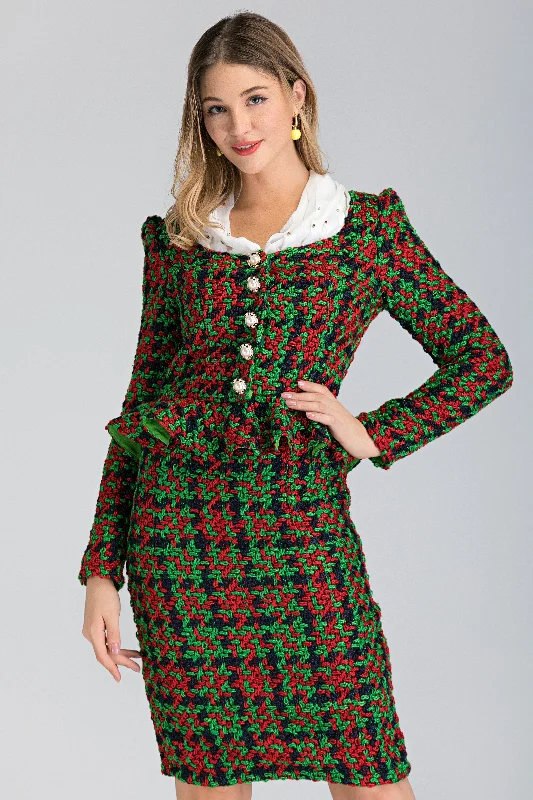 Comfortable Jeans Comfortable Wardrobe Pieces Tweed Tartan Two Piece Dress