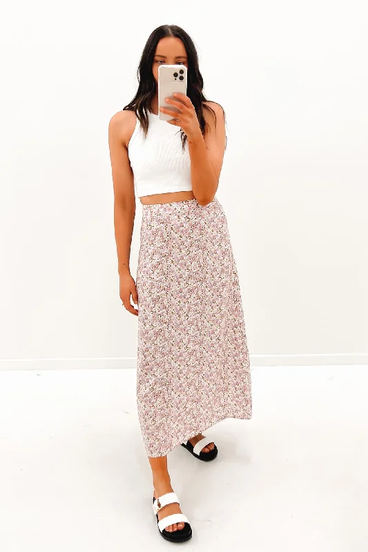Chic Outfits Trendy Street Comfort Wear Delilah Floral Maxi Skirt Print