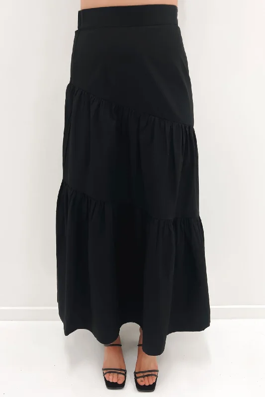 Warm Wear Casual Chic Options Eleanor Maxi Skirt Black