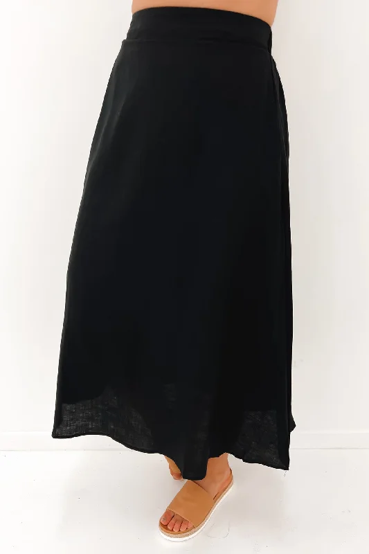 Trendy Looks Trendy Streetwear Outfits Elijah Maxi Skirt Black