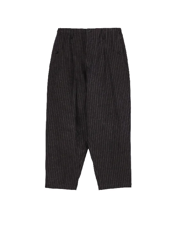 Stylish Wear Trendy Warm Layered Pieces PIGMENT WASH COTTON STRIPE PANTS