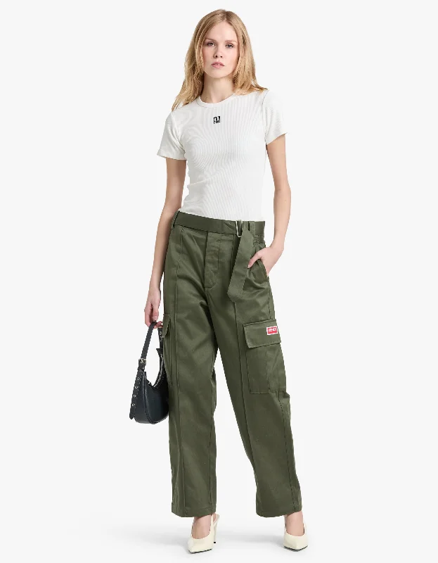 Relaxed Fit Casual Soft Fit Army Pant - Dark Khaki
