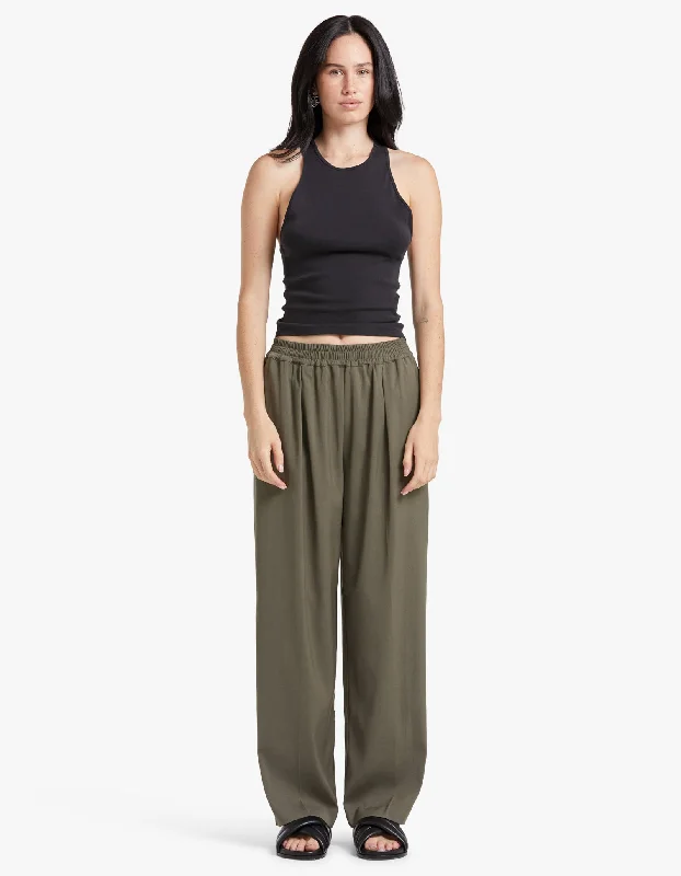 Weekend Style Cozy Clothing Choices Julia Trousers 14635 - Dusty Olive