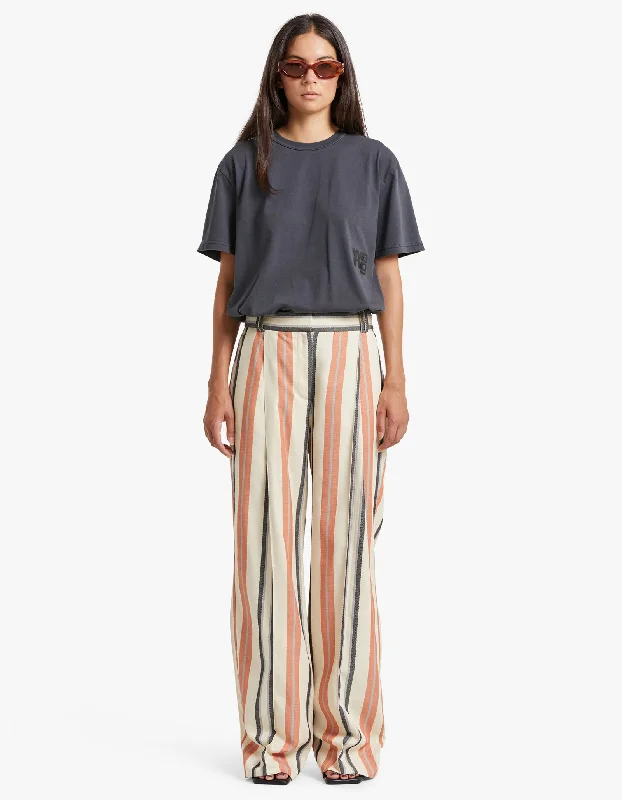 Sporty Elegance Simple Cozy Pieces Celia Mid Rise Pant - Tangerine/Multi