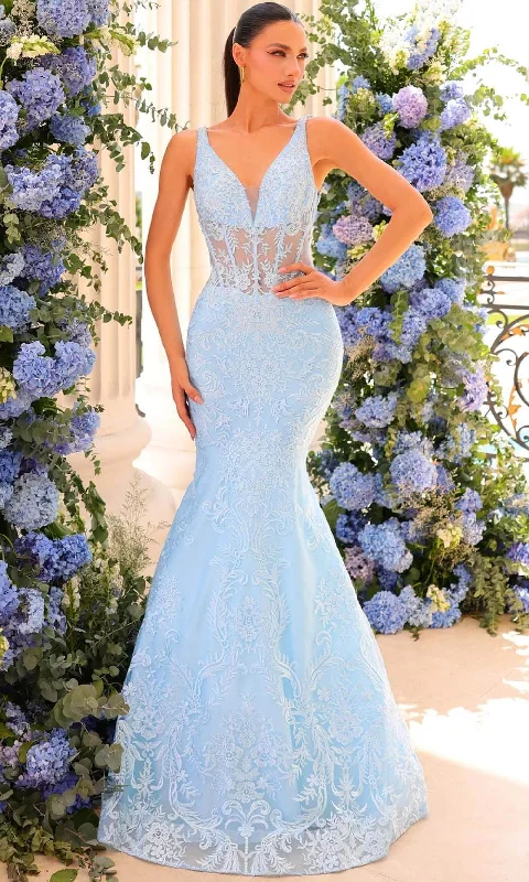 Lounge Chic Comfortable Chic Fashion Clarisse 810885 - Embroidered Mermaid Prom Gown