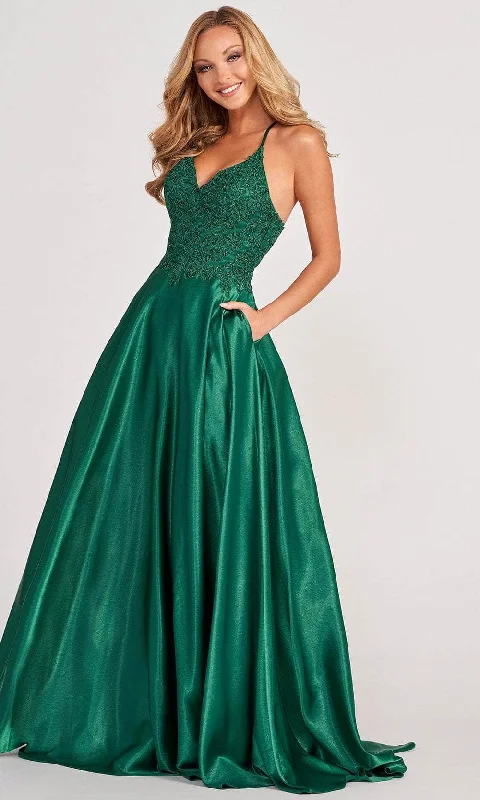 Summer Comfort Trendy Chic Comfort Colette By Daphne CL2033 - Embroidered Sleeveless Evening Dress