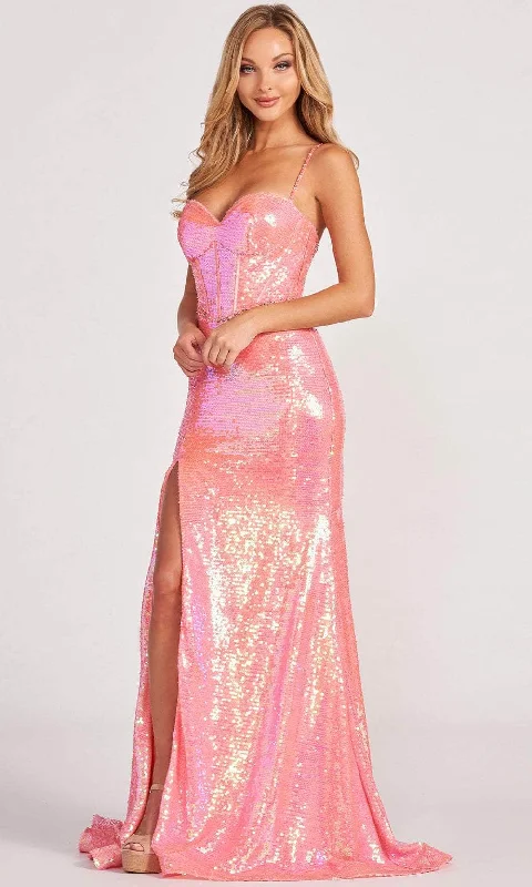 Fashionable Ease Practical Soft Layers Colette By Daphne CL2054 - Sequined Sweetheart Evening Dress