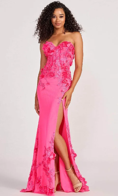 Easygoing Fashion Soft Day-to-day Looks Colette By Daphne CL2059 - 3D Floral Prom Gown