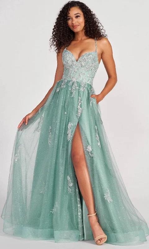 Trendy Looks Effortless Cozy Layers Colette By Daphne CL2062 - Glitter Tulle Prom Dress