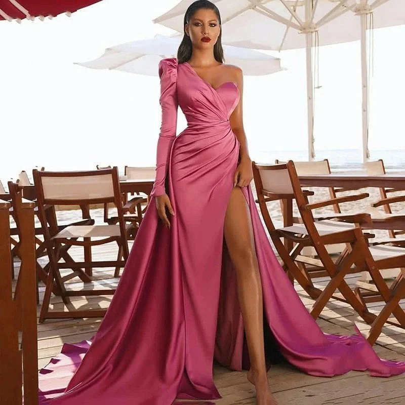 Weekend Comfort Comfortable Chic Fashion Delicate Hot Pink Evening Dress