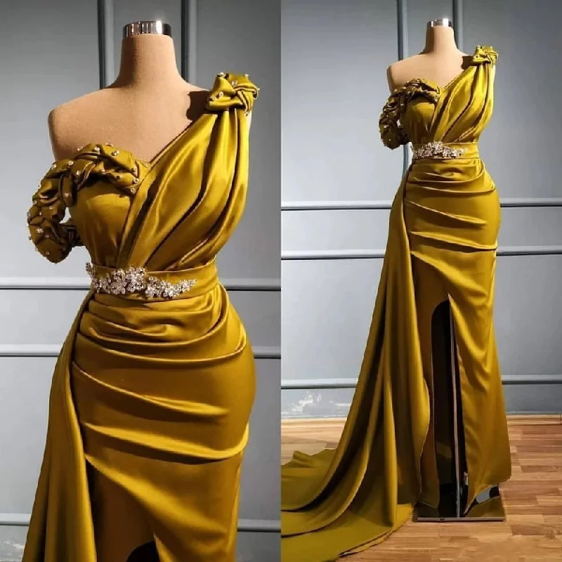 Relaxed Wear Comfy Fashion Options Elegant Olive Green Mermaid Evening Dresses