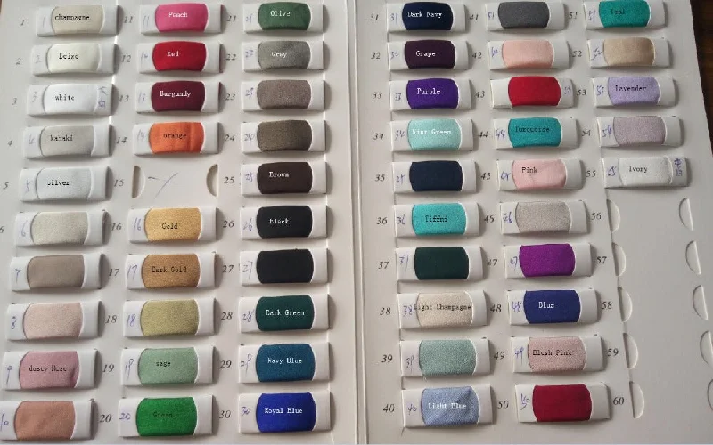 Choose color from chart and leave note about the number