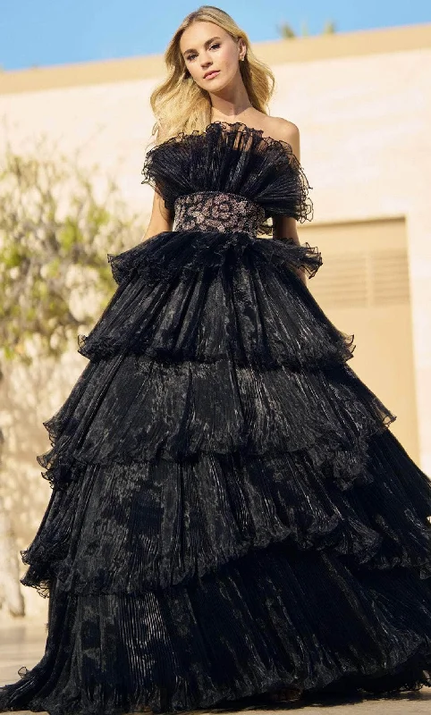 Timeless Style Soft Street Fashion Sherri Hill 55635 - Strapless Crumbcatcher Ballgown