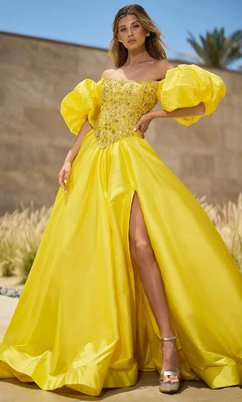 Cozy Fit Wear Simple Comfort Trends Sherri Hill 55641 - Off Shoulder Beaded Ballgown