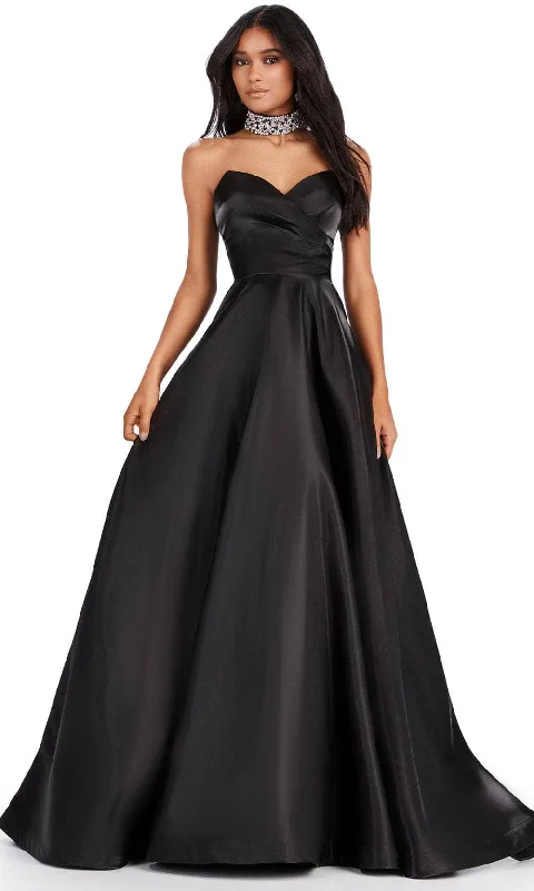 Weekend Comfort Soft Wearable Comfort Ashley Lauren 11473 - Choker Style Satin Prom Dress