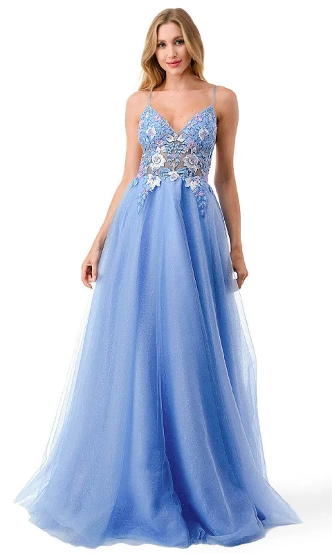 Cozy Apparel Cozy Stylish Wear Aspeed Design L2792T - Floral Lace Applique V-neck Prom Dress Cozy Apparel Cozy Stylish Wear Aspeed Design L2792T - Floral Lace Applique V-neck Prom Dress