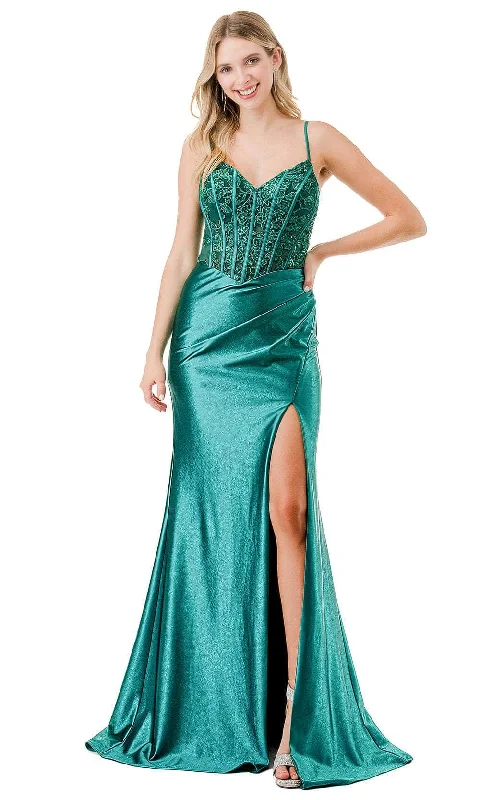 Relaxed Fashion Relaxed Fashion Styles Aspeed Design L2900P - Lace-Up High Slit Prom Dress Relaxed Fashion Relaxed Fashion Styles Aspeed Design L2900P - Lace-Up High Slit Prom Dress