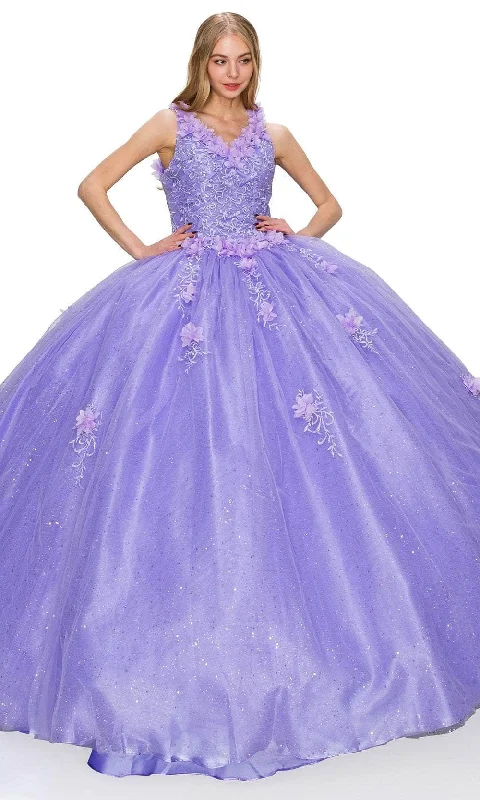 Chic Outfits Simple Cozy Pieces Cinderella Couture 8025J - 3D Floral Applique Sleeveless Ballgown Chic Outfits Simple Cozy Pieces Cinderella Couture 8025J - 3D Floral Applique Sleeveless Ballgown