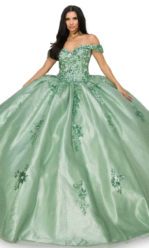 Versatile Comfort Comfy Layering Trends Cinderella Couture 8060J - Floral Applique Off-Shoulder Ballgown Versatile Comfort Comfy Layering Trends Cinderella Couture 8060J - Floral Applique Off-Shoulder Ballgown