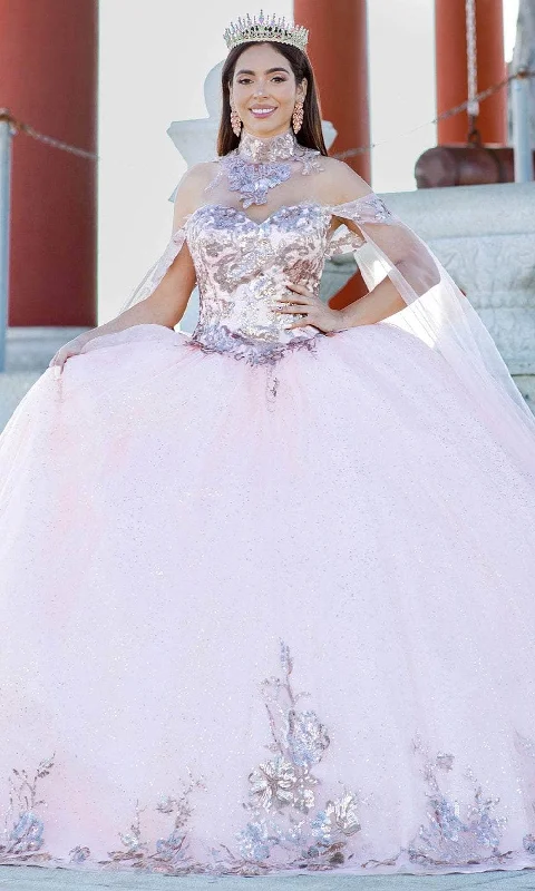 Fashion Comfort Effortless Cozy Outfits Cinderella Couture 8064J - Off-Shoulder Lace Embellished Ballgown