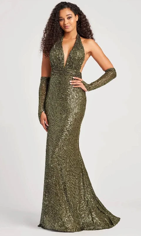 Sporty Comfort Cozy Everyday Styles Colette By Daphne CL5115 - Sequin Halter Prom Dress