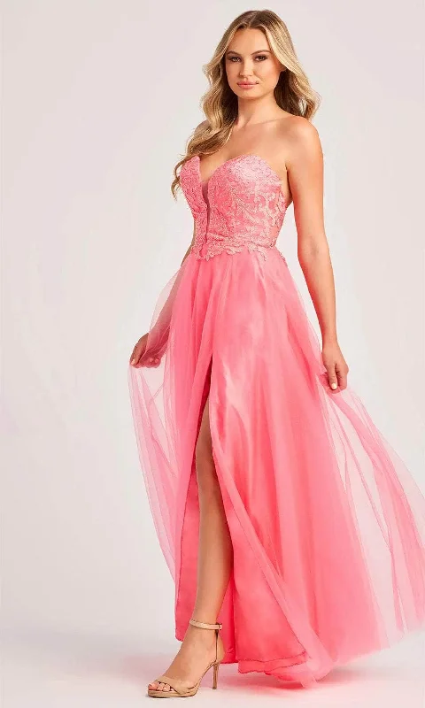 Comfortable Fashion Looks Soft Street Fashion Colette By Daphne CL5132 - Strapless Tulle A-line Prom Dress