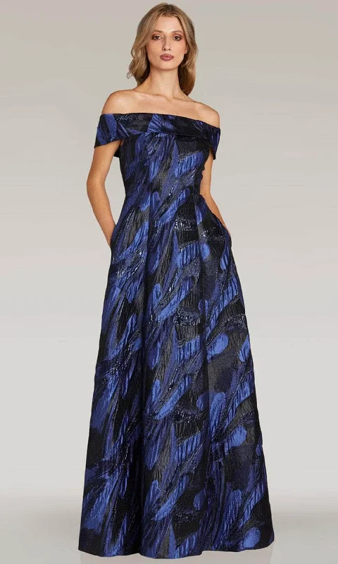 Weekend Style Comfy Layering Trends Feriani Couture 18339 - Straight Across Printed Evening Gown