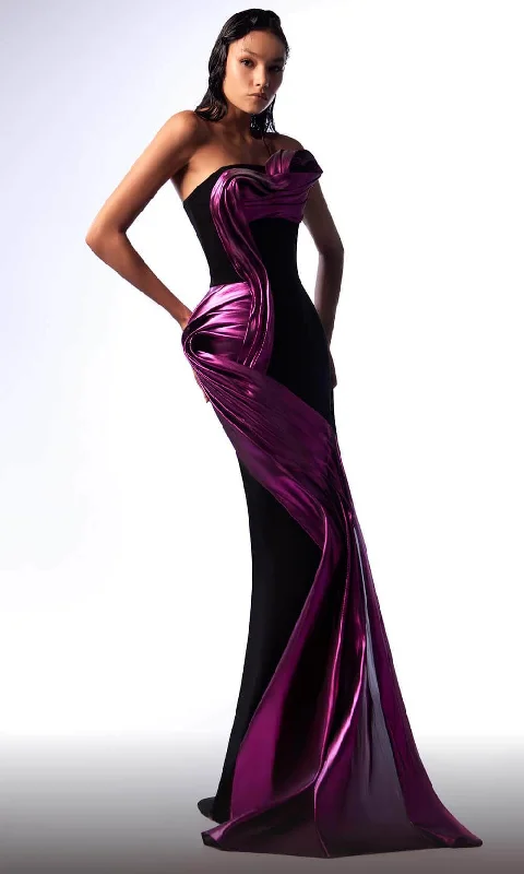 Chic Comfort Fashionable Cozy Looks MNM Couture G1730 - Metallic Sash Evening Dress